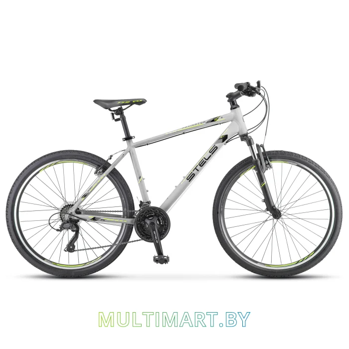 Горный велосипед Stels Navigator 26 590 V K010 ALU р.18 (серый/салатовый)